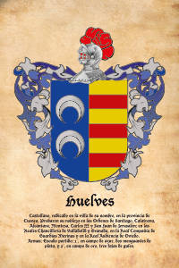 Escudo heráldico del apellido HUELVES