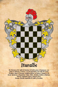 Escudo heráldico del apellido ITURALDE