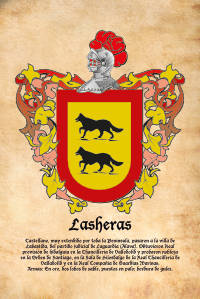Escudo heráldico del apellido LASHERAS
