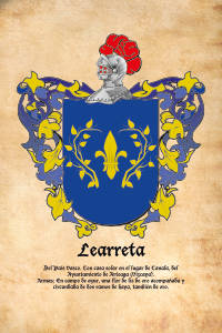 Escudo heráldico del apellido LEARRETA