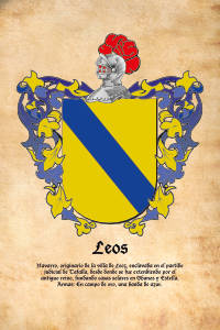 Escudo heráldico del apellido LEOS