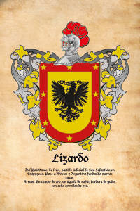 Escudo heráldico del apellido LIZARDO