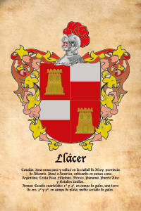 Escudo heráldico del apellido LLACER