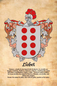Escudo heráldico del apellido LLOBET