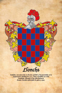 Escudo heráldico del apellido Llonchs