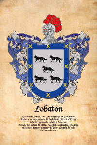 Escudo heráldico del apellido LOBATON
