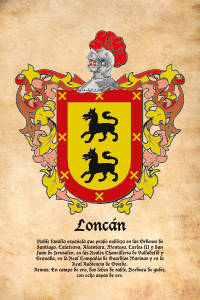 Escudo heráldico del apellido LONCAN