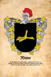Escudo heráldico del apellido MANE