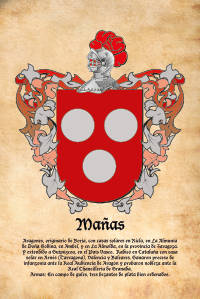Escudo heráldico del apellido MAÑAS
