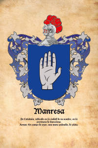 Escudo heráldico del apellido MANRESA