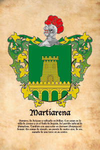 Escudo heráldico del apellido MARTIARENA