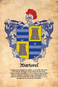 Escudo heráldico del apellido MARTOREL
