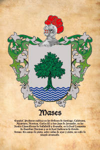 Escudo heráldico del apellido MASES