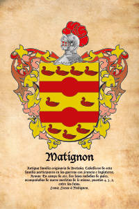 Escudo heráldico del apellido MATIGNON