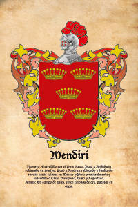 Escudo heráldico del apellido MENDIRI