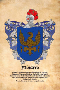 Escudo heráldico del apellido MINARRO