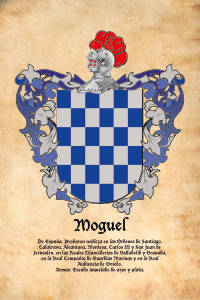 Escudo heráldico del apellido MOGUEL