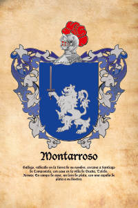 Escudo heráldico del apellido MONTARROSO