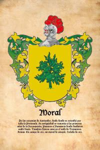 Escudo heráldico del apellido MORAL