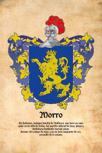 Escudo heráldico del apellido MORRO