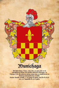 Escudo heráldico del apellido MUNICHAGA