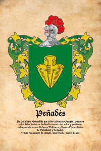 Escudo heráldico del apellido PEÑADES