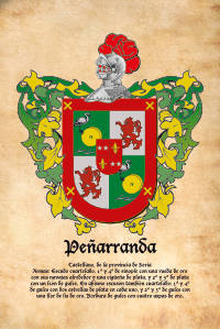 Escudo heráldico del apellido PEÑARRANDA
