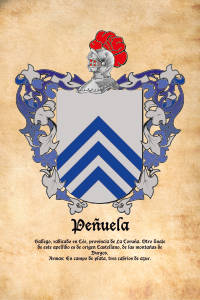 Escudo heráldico del apellido PEÑUELA