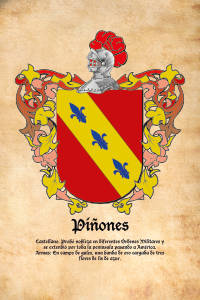 Escudo heráldico del apellido PIÑONES