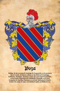 Escudo heráldico del apellido POZA