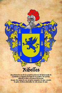 Escudo heráldico del apellido RIBELLES