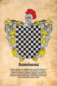Escudo heráldico del apellido SANSINENA