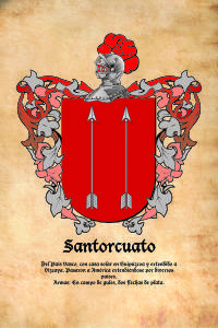 Escudo heráldico del apellido Santorcuato