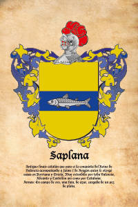 Escudo heráldico del apellido SAPLANA