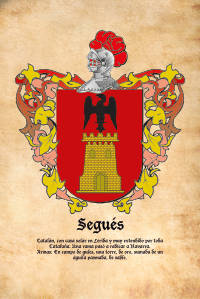Escudo heráldico del apellido Segués