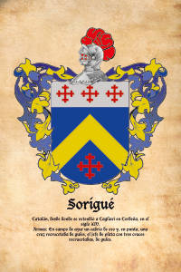 Escudo heráldico del apellido SORIGUE