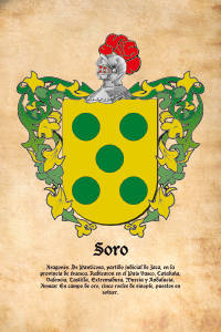 Escudo heráldico del apellido SORO