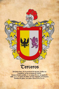Escudo heráldico del apellido TERCEROS