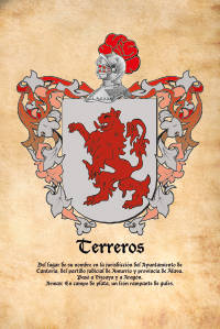 Escudo heráldico del apellido TERREROS