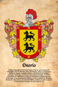 escudo heráldico osorio tienda heráldica