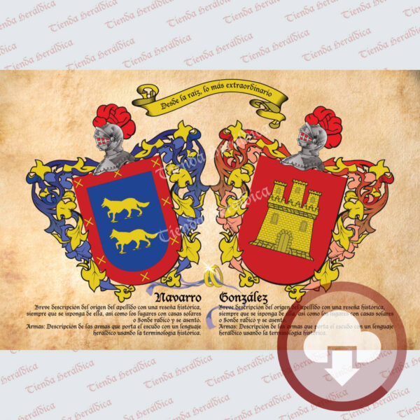 Escudos apellidos en digital personalizados