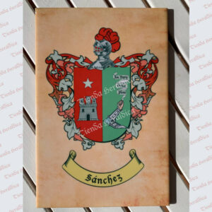 Azulejo cerámica con 1 escudo apellido